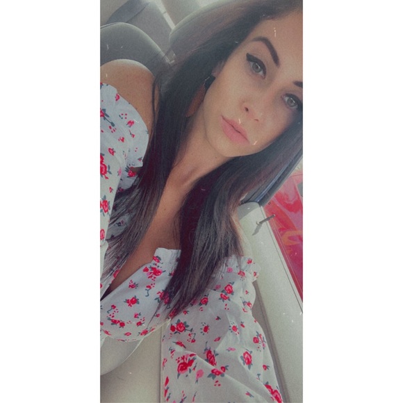 1960’s v cut floral off the shoulder dress - Picture 4 of 8